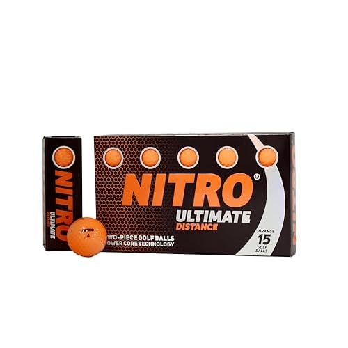Nitro Ultimate Distance Golfball, 15 Stück, NUD15OBXBL, Orange