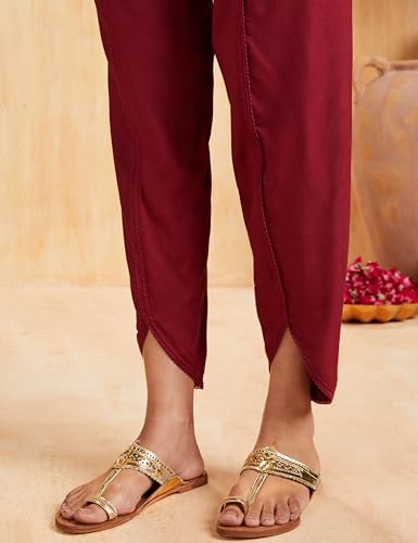 Image of Amazon Brand - Myx Women Relaxed Rayon Dhoti Pants (Available in Plus Sizes)
