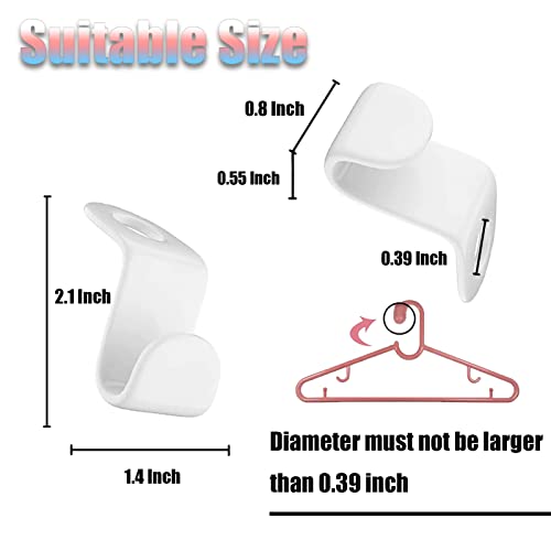 Gjx 100Pcs Clothes Hanger Connector Hooks Cascading Plastic Hanger Hooks Extender Clips For Closet Hangers Space Saving And Organizer Clothes Closets (100 White) #TOP4