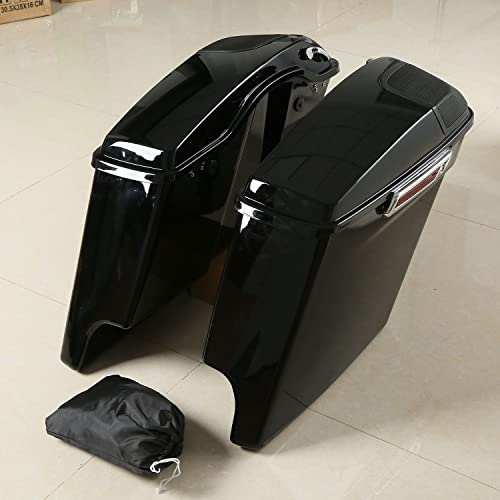 TCT-MOTORPARTS Alforjas Extendidas de 5 Pulgadas con Rejillas para Parlantes 5x7 para Harley Touring 2014-2024 miniatura 1