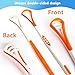 4-Pack Tongue Scraper Oral Care Kits – Plastic Dual-sided Tongue Brushes for Reducing Bad Breath, Includes Comfort Grip Handle, Ideal for Adults and Kids Healthy Oral Hygiene Tools