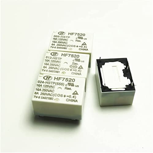Relé HF7520-005 de 24V y 16A, lote de 2 piezas con 4 pines AMUCK