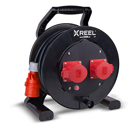 PCE Kabeltrommel XREEL 400V/16A K2 IP54 Gummi H07RN-F 5x2,5mm² schwarz 25m