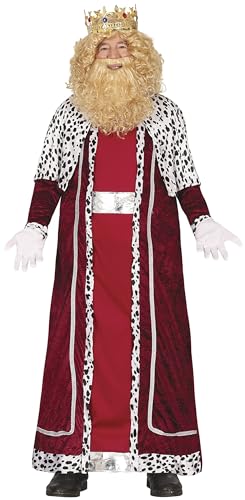 GUIRMA | Disfraz de Rey Mago Rubio Adulto (48-50/M) - Capa y Túnica - Disfraces de Navidad, Reyes Magos y Año Nuevo para Fiestas de Disfraces - Ideal para Hombre Adulto - Rojo
