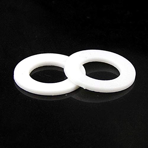 100 pcs/lot M20 PP joint à vis isolation en plastique plat rondelle en plastique.-OD34mm, blanc, 2.4, M18