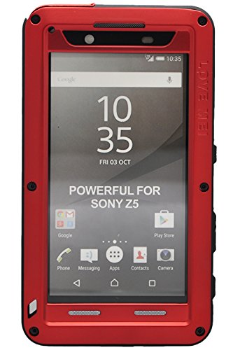 Funda protectora de aluminio para Sony Z5, resistente al agua, a prueba de golpes, con Gorilla Glass, para Sony Xperia Z5, con Protector de pantalla de 5,2 pulgadas