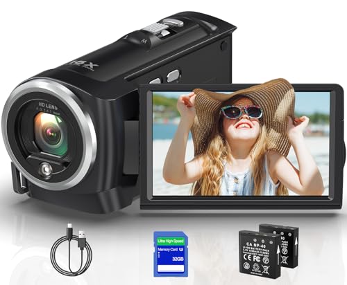Gcasio 2.7K Video Camera Camcorder QHD 50MP YouTube