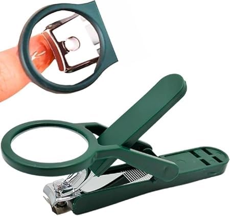 Nail Clipper with Magnifying Glass and LED Light, Green, Ultra Sharp Cutter for Precise Trimming and Grooming-image-22