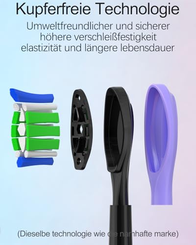 Jarubekil 12er Ersatzbürsten Kompatibel mit Philips Sonicare Elektrische Zahnbürste, Bürstenköpfe Aufsteckbürsten für phillips 5500 9000 3100 4100 6100 7100 Schallzahnbürste (6 Weiß 6 Schwarz) 5