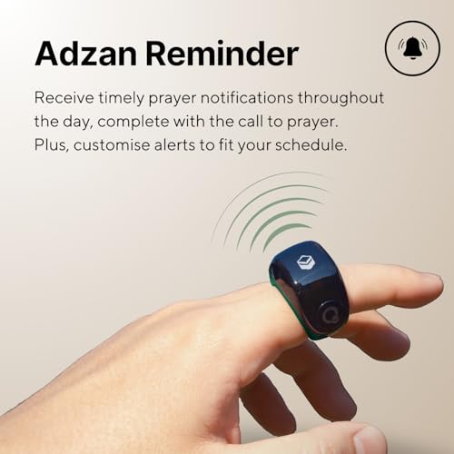 Image of TAKVA - Zikr Ring Jood | Improved, Smart Tasbih Ring (Interchangeable Ring Sizes) (Black)