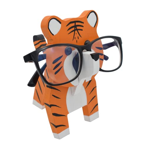 VIPbuy Tiger Wood Glasses Holder, 3D Wooden Puzzle Eyeglasses Stand Animal Spectacle Holder Sunglasses Display Rack Gifts Home Office Desk Decor - Image 3