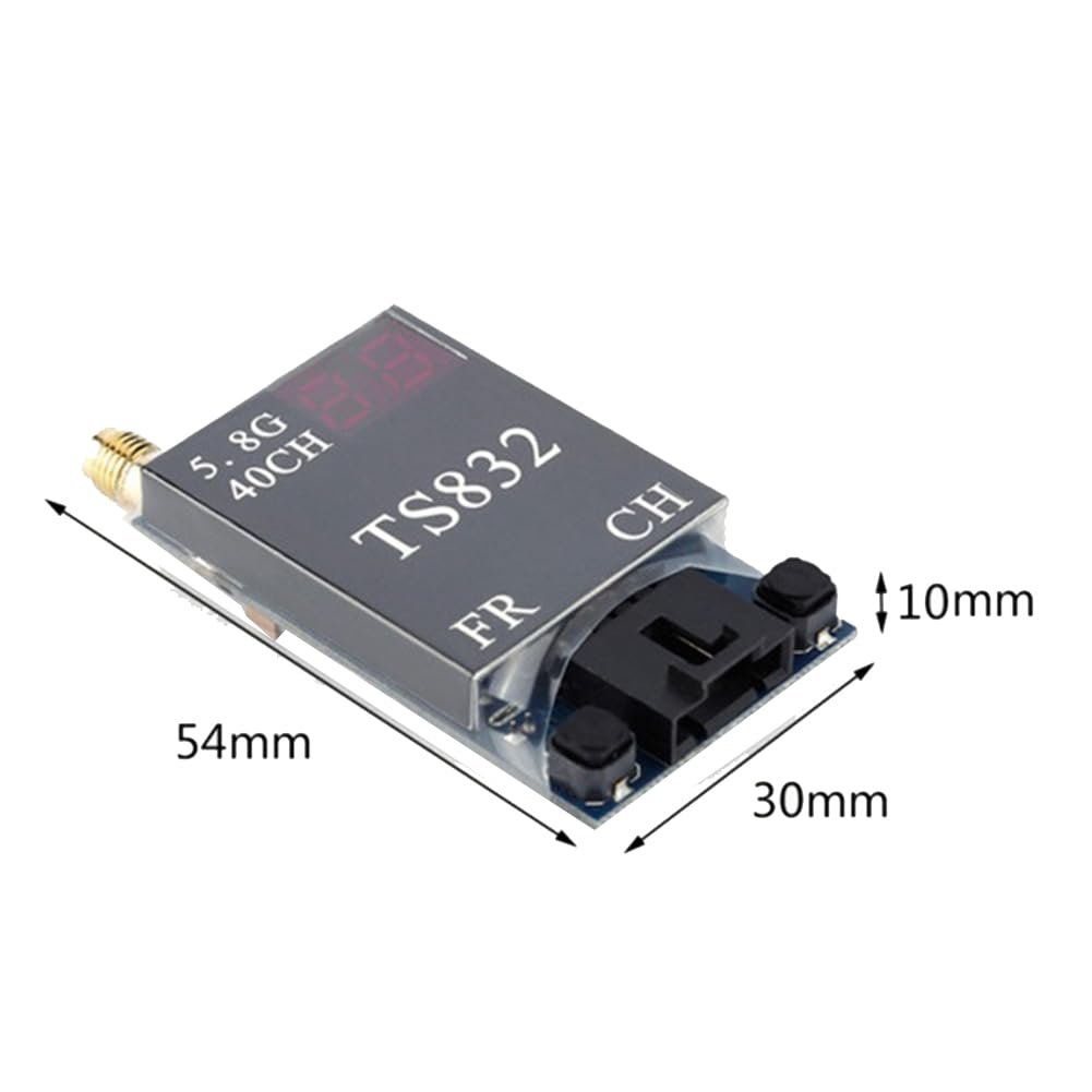 Transmisor InaláMbrico TS832 FPV 5.8G 600Mw con Antena Transmisor AV InaláMbrico para FPV Multicopter RC Quadcopter