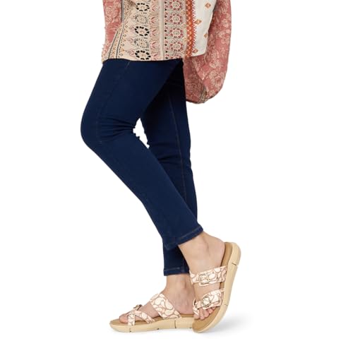 Image of KazarMax Women Magnolia Lightweight Double Strap | Cushioned | Bounce Back | Comfortable Flat Sandals