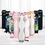 Mewaii 44in Long Cat Plush Pillows Stuffed Animals Squishy Pillows - Plushie Cute Kitty Sleeping Hugging Plush Pillow Soft Toys for Kids(Gray)