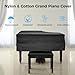 Protective Piano Cover, Black, Nylon & Cotton, 62.9” X 59.8” For Grand Pianos, Waterproof & Dust-Resistant