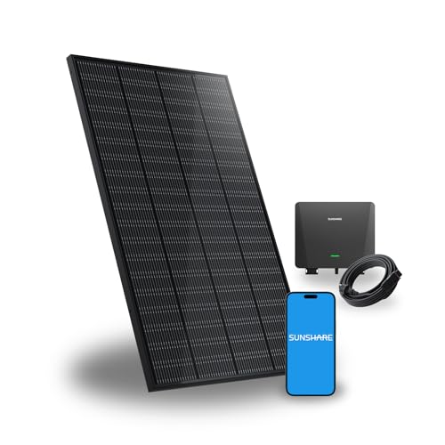 SUNSHARE Ray 200W Balkonkraftwerk ohne Halterung – Flexibles DIY Solaranlage Komplettset...