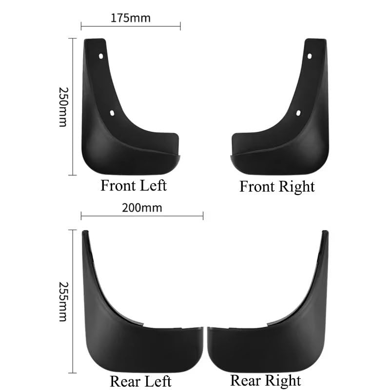 Guardabarros de coche splash para VW Caddy 2K (2005-2014) - Protectores delanteros y traseros 3