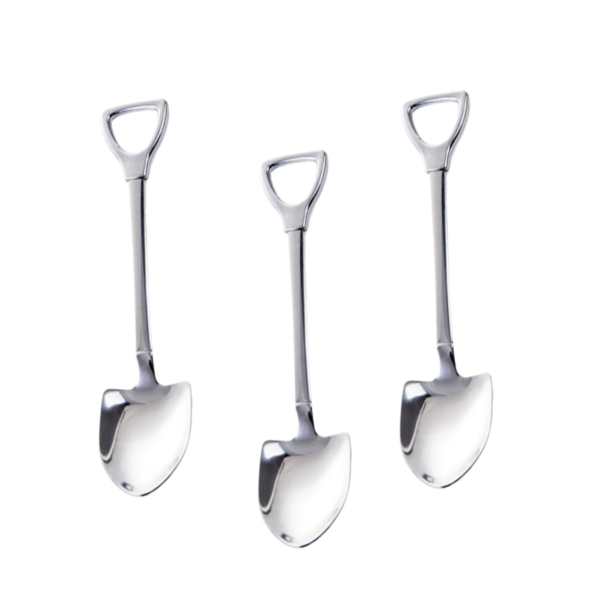 Cabilock Stainless Steel Stirrer Spoon Simple Stirrer Spoon for Home Bar Store (3pcs Set)