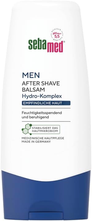 SEBAMED for Men After Shave Herren Balsam, Hydro-Komplex hilft gegen Rasurbrand, Reizlinderung dermatologisch bestätigt zu 100%*, feuchtigkeitsspendend und beruhigend