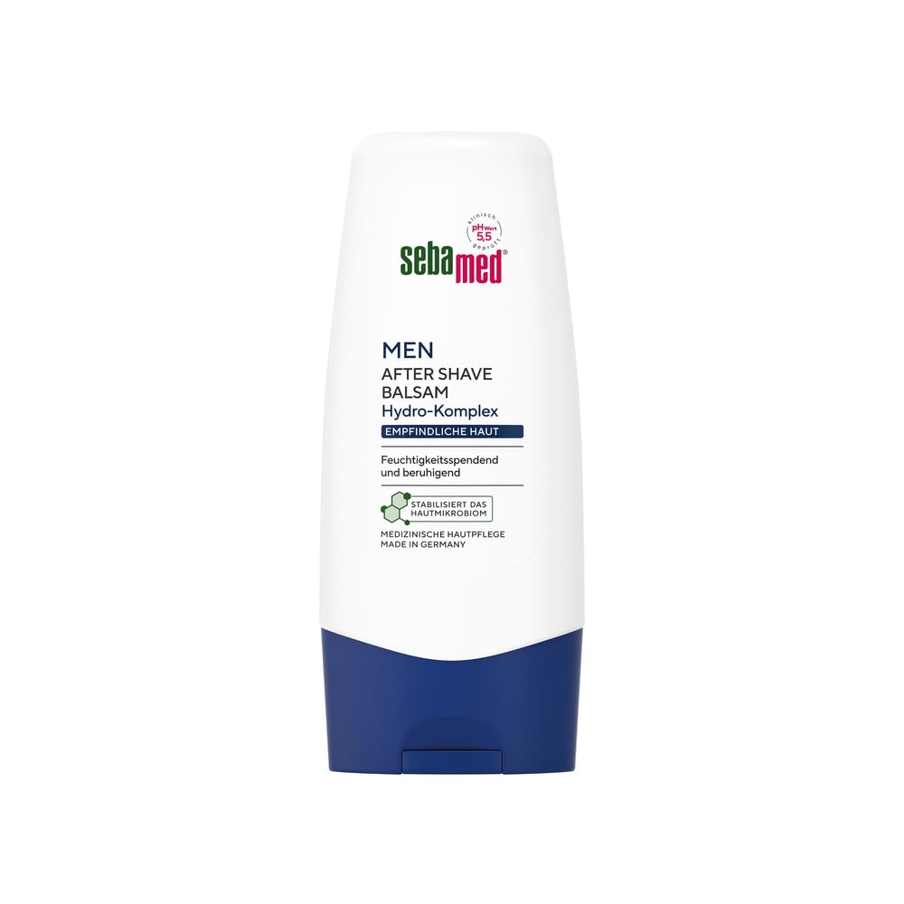 SEBAMED for Men After Shave Herren Balsam, Hydro-Komplex hilft gegen Rasurbrand, Reizlinderung dermatologisch bestätigt zu 100%*, feuchtigkeitsspendend und beruhigend