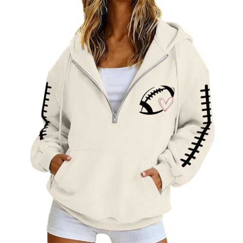 eoeioa Vintage Football Sweatshirt Game Day Shirts Graphic Hoodies - image 1