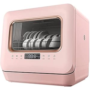 XUERUIGANG Complete draagbare aanrecht vaatwasser met 5 liter ingebouwde watertank, 5 programma’s, babyverzorging, glas…