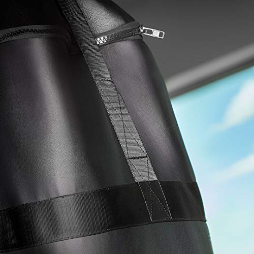 Image of Hayabusa Engineered Leather Heavy Punching Bag - Unfilled - Black, 5 Feet
