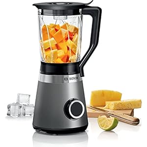 Bosch VitaPower Serie | 4 Blender, MMB6172S, ProPerformance systeem, 1200 Watt, roestvrijstalen messen, ThermoSafe blenderkan, 2 snelheden en pulse functie, zilver