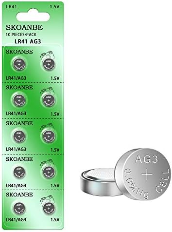 SKOANBE 10PCS LR41 392 384 192 AG3 SR41 1.5V Button Coin Cell Battery