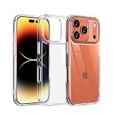 ONES Polecane Etui na iPhone 17 Pro Max, Przezroczyste Nieżółknące, Szkło Tylne PC + Miękkie Boki TPU, Ochrona przed upadkiem klasy wojskowej°, Super Cienkie i Przejrzyste, i Ładowaniem Bezprzewodowym