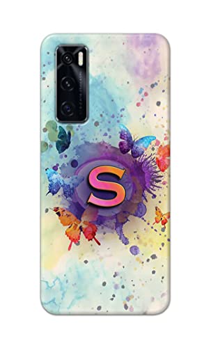 Image of PRINTFIDAA� Printed Hard Back Cover Case for Vivo V20 SE Back Cover (Alphabet S) -2808