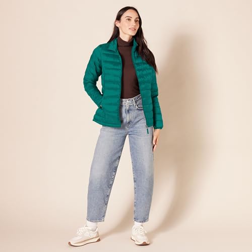 Image of Amazon Essentials Women's Lightweight Long-Sleeve Water-Resistant Packable Puffer Jacket (Available in Plus Size)