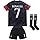 KEDI Ronaldo Madrid #7 Special Limited Dragon Edition Football Soccer Kids Jersey Shorts/Socks Set Youth Sizes(Black,28)