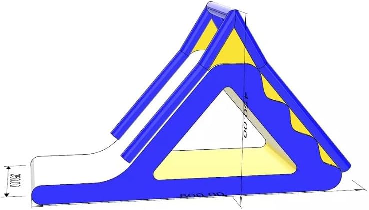 Inflatable Floating Water Trampoline Park Triangle Water Slide for Adults Kids, as picture show