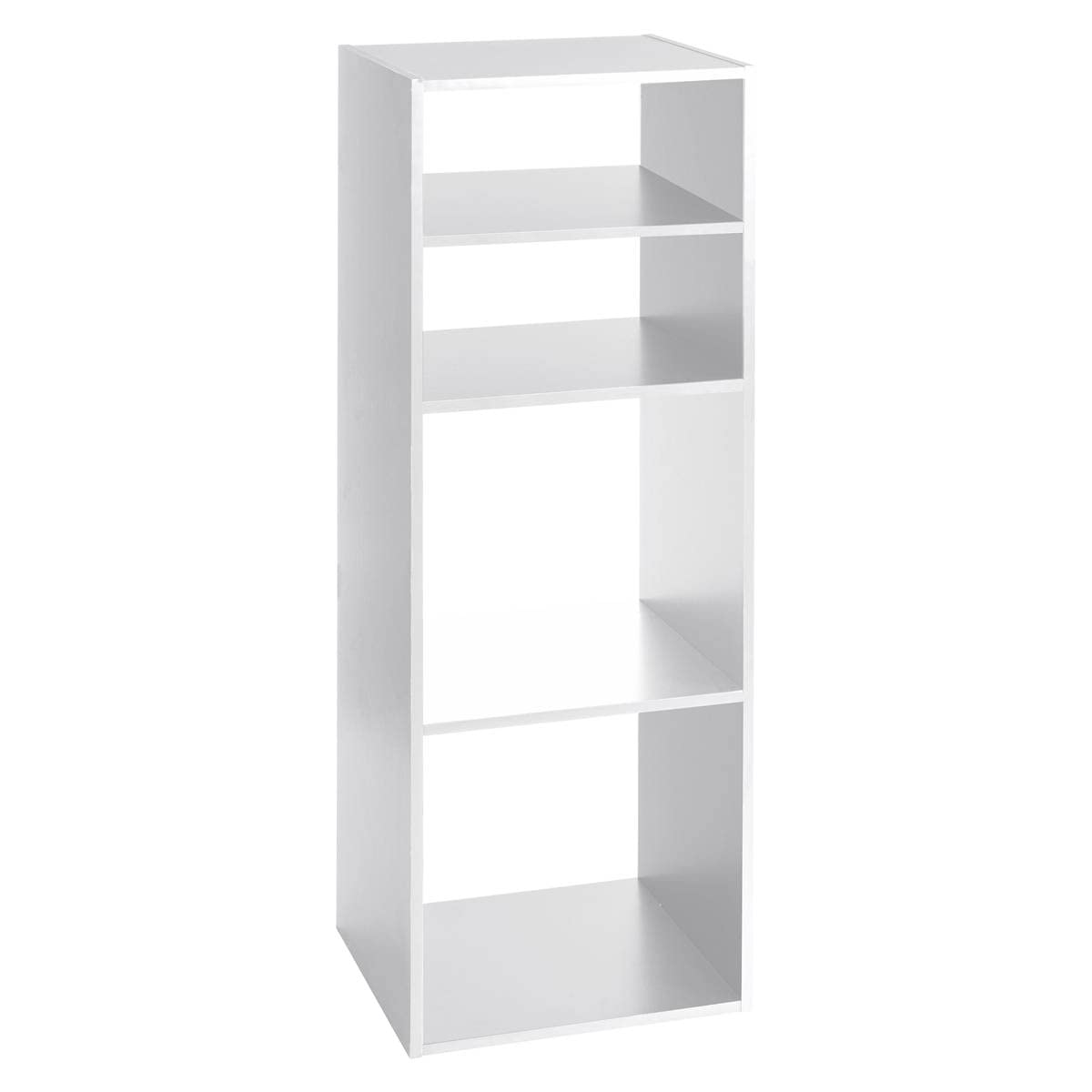 Five Etagère 2 Grandes et 2 Petites Cases - L 34,​4 x P 32 x H 100,​5 cm - Bois - Blanc