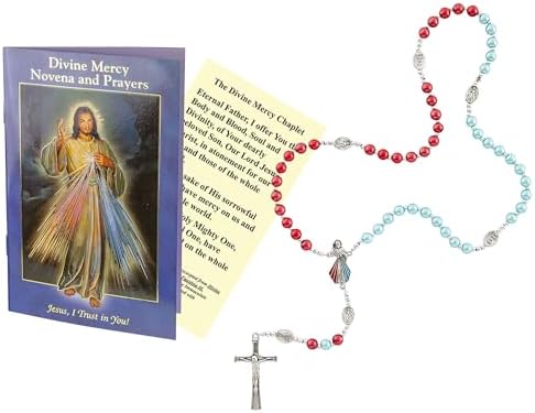 Terço da Divina Misericórdia - Livro Novena, Cartão de Oração Lam...