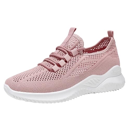 Genérico Zapatillas de Mujer Fitness Zapatos Zapatos de Mujer Zapatos Casuales de Verano Hueco Transpirable Tacón Zapatos Casuales de Zapatillas Deportivas Mujer Zapatillas Mujer Slip (Pink, 39)