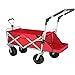 Składany Składany Wagon Festiwalowy, Dodatkowy Wózek 110 CM Na Kółkach Z Regulowanym Uchwytem Na Uchwyty Na Torby, Camping Outdoor Garden Piknik Shopping Beach, 100KG Waga Waga (Color : Red)