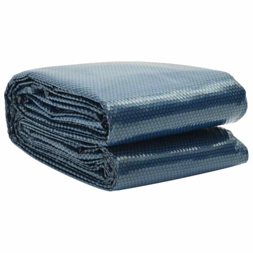 vidaXL Floating PE Solar Pool Film, Efficient Heat Retention, Water Evaporation Reduction, Easily Tailored, Lightweight, for Swimming Pools, Black and Blue - Size: 216.1