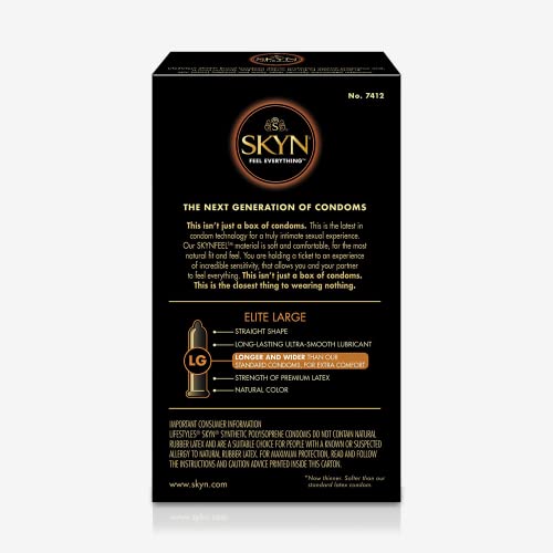 Skyn Polyisoprene Large Condoms, Natural, 12 Count #TOP4