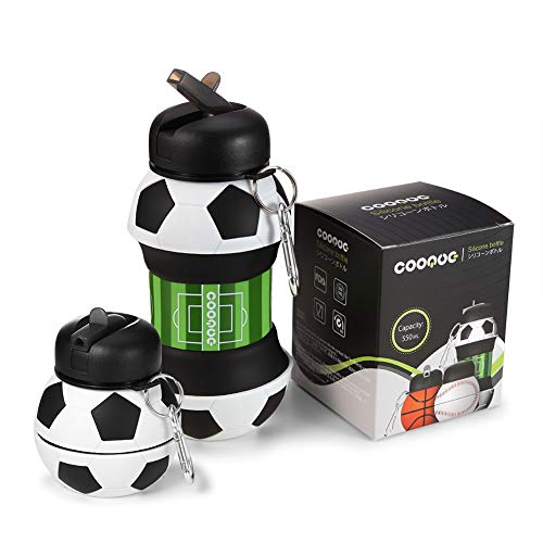 Cooque Collapsible Water Bottle Leak Proof Silicone Foldable for Sports Camping Hiking Outdoor