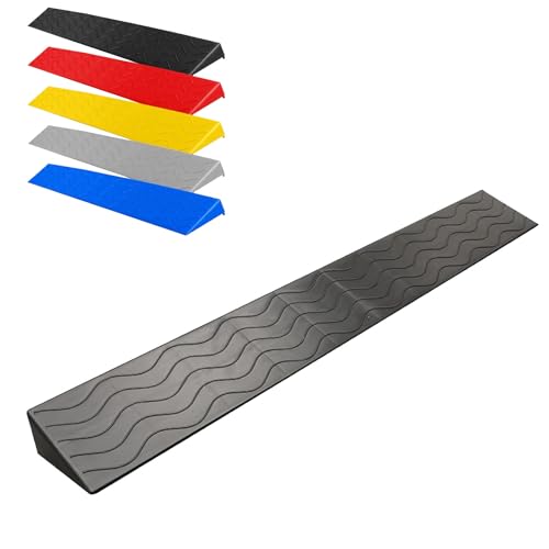 Rampa per Sedie a Rotelle Rampa per Sedie a Rotelle, Altezza 1-10,5 cm Rampa per Soglie di Porte per Gradini di Porte D'ingresso Carrabili Garage,Nero,100x7x1.5 cm