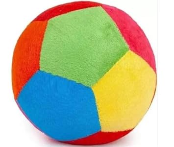 Plush Soft Toy Ball for Baby and Kids - Super Soft Ball for Safe and Joyful Play(12cm)(Multicoloured) (1)