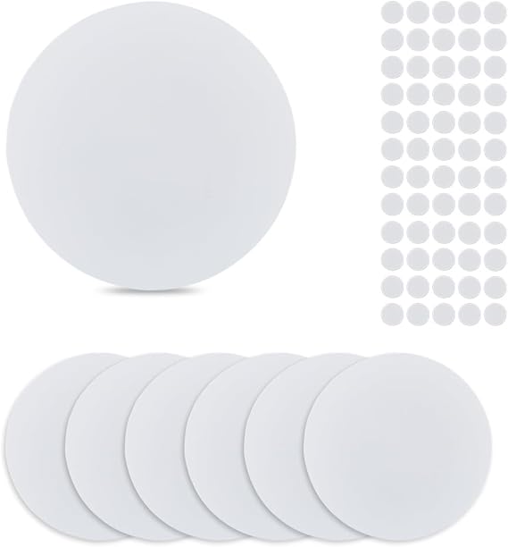 SUPERFINDINGS 8Pcs PP Plastic Wall Hole Cover Sheets with 60PCS Plastic