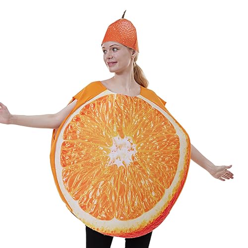 Disfraz De Fruta Para Halloween | Ropa Naranja Para | Cómodo Set Para Halloween Carnaval Espectáculos Y Eventos Festivos