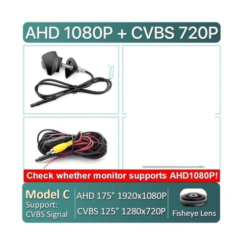 Caméra de recul haute définition AHD 1080P optique premium 175° - 4