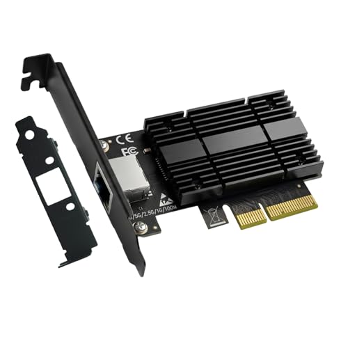 Image of 10Gb PCIe Network Card with AQC113 Chip, 10000M /5000M /2500M Network Adapter NIC, PCI Express X4,X8,X16, PCIE Gigabit Ethernet Card for Windows 10 /11, Linux Kernel 5.16.18 /RHEL8.6, VMware ESXi8.0