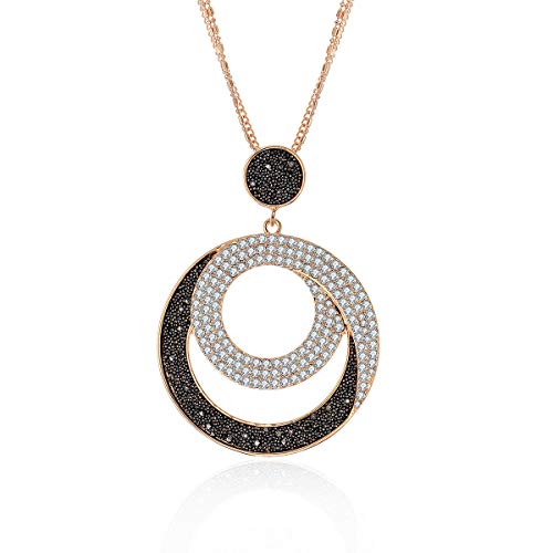 PengJin Runde Anhänger Halskette für Frauen-2 Big Crystal Diamond Geometrische Kreise Anhänger Halsketten Lange Pullover Kette Modeschmuck PengJin Runde Anhänger Halskette für Frauen-2 Big Crystal Diamond Geometrische Kreise Anhänger Halsketten Lange Pullover Kette Modeschmuck