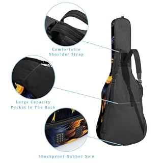 JRHEJTFZ Housse pour guitare acoustique de 1,9 cm d’épaisseur – Imperméable – Durable et élégant – Motif chouette de dessin animé, Multicolore., 42.9×16.9×4.7 in, Motif imprimé tendance - Les Beatles, Paul McCartney, John Lennon, RIngo Starr, George Harrison JRHEJTFZ Housse pour guitare acoustique de 1,9 cm d'épaisseur - Imperméable - Durable et élégant - Motif chouette de dessin animé, Multicolore., 42.9x16.9x4.7 in, Motif imprimé tendance – Image 3