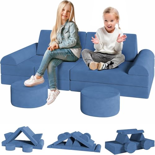Clevich 15 Pezzi Divano Modulare per Bambini,Divano da Gioco per